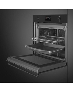 Mikro-kombiahi smeg classic, 68 l, aurupuhastus, matt must-foto6