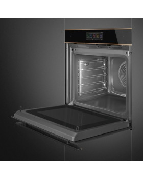 Ahi auru- ja mikrolainefunktsiooniga, smeg dolce stil novo, 68 l, a+, aurupuhastus, must/vask-foto2