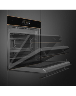 Ahi auru- ja mikrolainefunktsiooniga, smeg dolce stil novo, 68 l, a+, aurupuhastus, must/vask-foto3