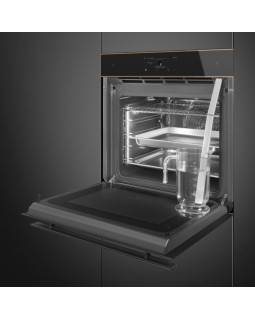 Ahi auru- ja mikrolainefunktsiooniga, smeg dolce stil novo, 68 l, a+, aurupuhastus, must/vask-foto4