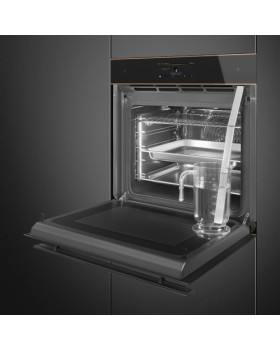 Ahi auru- ja mikrolainefunktsiooniga, smeg dolce stil novo, 68 l, a+, aurupuhastus, must/vask-foto4