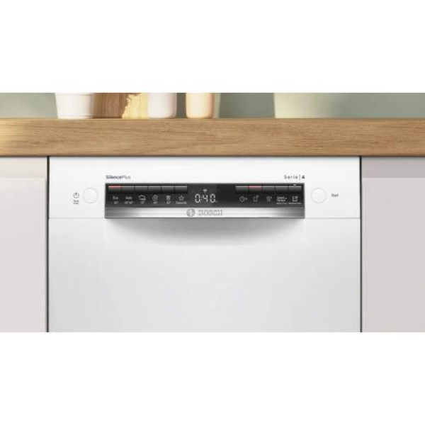Nõudepesumasin bosch, integreeritav, 3 korvi, 45 cm, 43 db, valge Nõudepesumasin bosch, integreeritav, 3 korvi, 45 cm, 43 db, valge