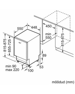 Nõudepesumasin bosch, integreeritav, 45 cm, 44 db-foto4