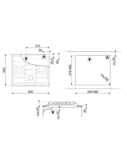 Pliidiplaat smeg selection, 4 x gaas, 60 cm, rv teras-foto2
