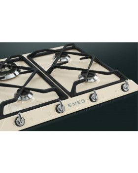 Gaasiplaat smeg, victoria, 4 x põletit, 60 cm, kreem-foto2