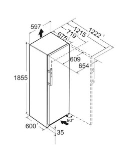 Jahekapp liebherr, 185,5 cm, 386 l, 34 db, roostevaba teras-foto9