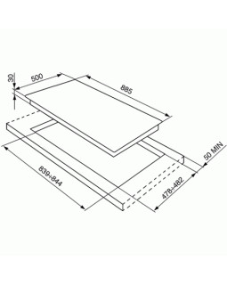Pliidiplaat smeg colonial, 5 x gaas, 90 cm, antratsiit/messing-foto2