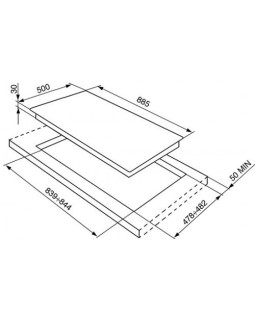 Pliidiplaat smeg colonial, 5 x gaas, 90 cm, beež/messing-foto2