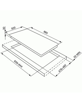 Pliidiplaat smeg colonial, 5 x gaas, 90 cm, kreem/messing-foto2