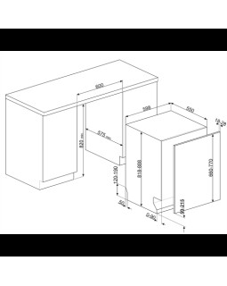 Nõudepesumasin smeg, integreeritav, 