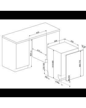 Nõudepesumasin smeg, integreeritav, 