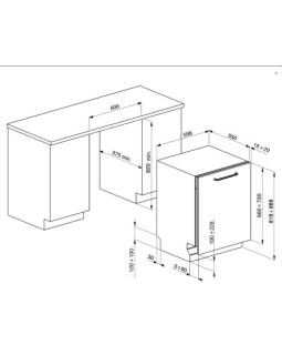 Nõudepesumasin smeg, integreeritav, 3 korvi, 60 cm, 45 db-foto5