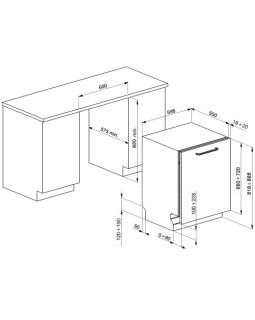 Nõudepesumasin smeg, integreeritav, 3 korvi, 60 cm, 45 db-foto5