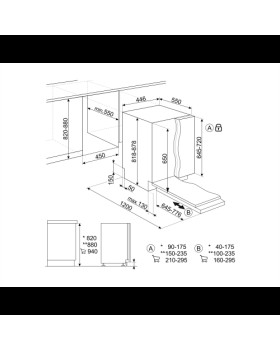 Nõudepesumasin smeg, integreeritav, 45 cm, 46 db-foto3