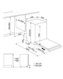 Nõudepesumasin smeg, integreeritav, 45 cm, 44 db, 3 korvi-foto11
