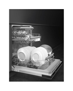 Nõudepesumasin smeg, integreeritav, 45 cm, 44 db, 3 korvi-foto3