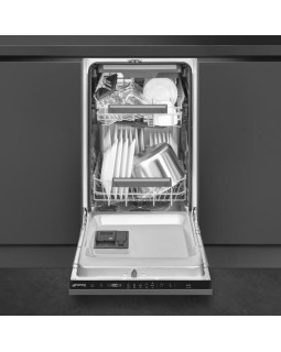 Nõudepesumasin smeg, integreeritav, 45 cm, 44 db, 3 korvi-foto10