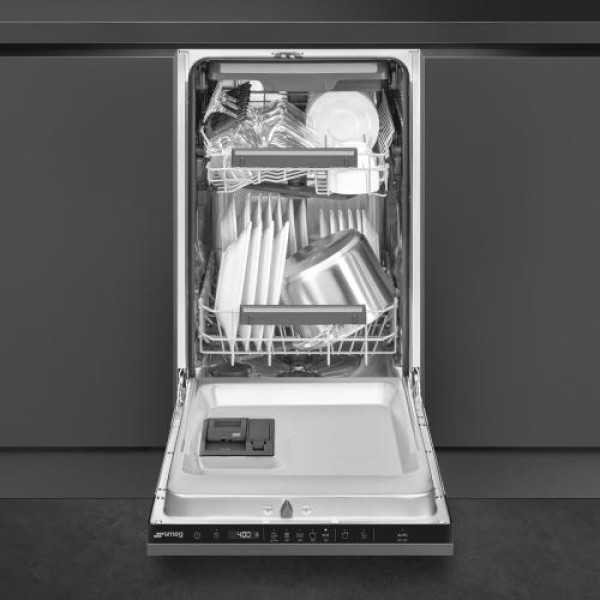 Nõudepesumasin smeg, integreeritav, 45 cm, 44 db, 3 korvi