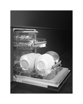 Nõudepesumasin smeg, integreeritav, 45 cm, 46 db, 3 korvi-foto3