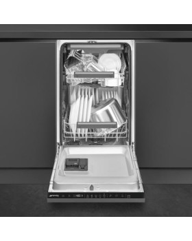Nõudepesumasin smeg, integreeritav, 45 cm, 44 db, 3 korvi-foto10
