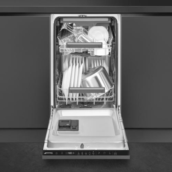 Nõudepesumasin smeg, integreeritav, 45 cm, 44 db, 3 korvi