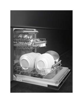 Nõudepesumasin smeg, integreeritav, 45 cm, 44 db, 3 korvi-foto2