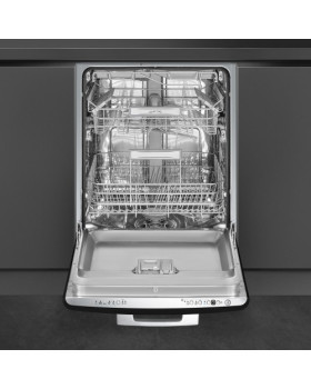 Nõudepesumasin smeg, integreeritav, 50-ndate stiil, 3 korvi, 60 cm, 44 db, must-foto2
