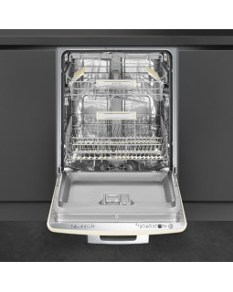 Nõudepesumasin smeg, integreeritav, 50-ndate stiil, 3 korvi, 60 cm, 44 db, kreem-foto2