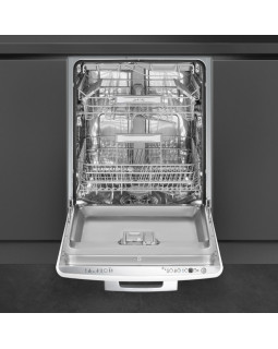 Nõudepesumasin smeg, integreeritav, 50-ndate stiil, 3 korvi, 60 cm, 44 db, valge-foto2