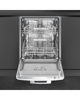 Nõudepesumasin smeg, integreeritav, 50-ndate stiil, 3 korvi, 60 cm, 44 db, valge-foto2