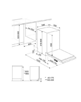 Nõudepesumasin smeg, integreeritav, 60 cm, 46 db-foto5