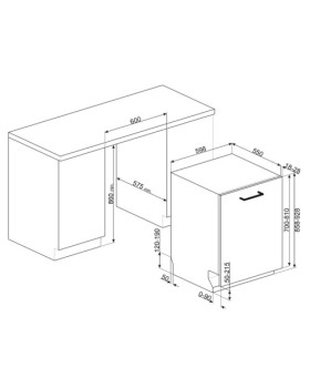 Nõudepesumasin smeg, integreeritav, 3 korvi, 60 cm, 42 db-foto5