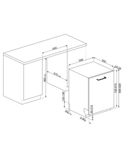 Nõudepesumasin smeg, integreeritav, 3 korvi, 60 cm, 42 db-foto5