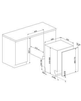 Nõudepesumasin smeg, integreeritav, 3 korvi, a, 60 cm, 42 db-foto10