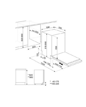 Nõudepesumasin smeg, integreeritav, 60 cm, 46 db-foto3
