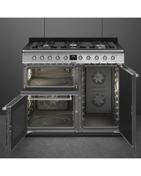 Gaasipliit smeg classic, 6 x gaas, 3 x elektriahi, aurupuhastus, 100x60 cm, rv-teras-foto2