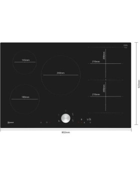Pliidiplaat neff, 5 x induktsioon, 80 cm, faasitud serv, must-foto5