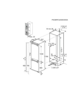 Külmik aeg 7000, integreeritav, 176,9 cm, 182/62 l, 34db, nofrost, valge-foto4