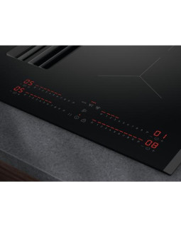 Õhupuhastiga pliidiplaat aeg, 4 x induktsioon, 71 cm, 585 m3/h, 66 db, faasitud servad, must-foto2