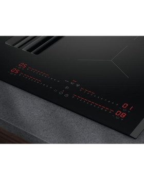 Õhupuhastiga pliidiplaat aeg, 4 x induktsioon, 71 cm, 585 m3/h, 66 db, faasitud servad, must-foto2