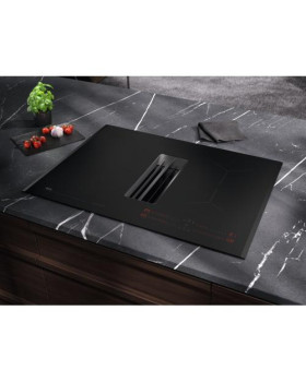 Õhupuhastiga pliidiplaat aeg, 4 x induktsioon, 71 cm, 585 m3/h, 66 db, faasitud servad, must-foto4