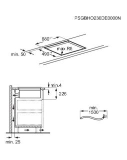 Õhupuhastiga pliidiplaat aeg, 4 x induktsioon, 71 cm, 585 m3/h, 66 db, faasitud servad, must-foto5