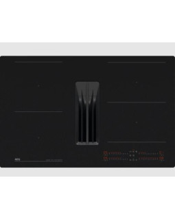 Õhupuhastiga pliidiplaat aeg, 4 x induktsioon, 80 cm, 585 m3/h, 71 db, lõigatud servad, matt must