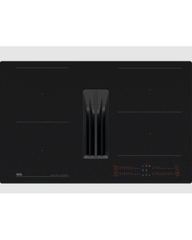 Õhupuhastiga pliidiplaat aeg, 4 x induktsioon, 80 cm, 585 m3/h, 71 db, lõigatud servad, matt must Õhupuhastiga pliidiplaat aeg, 4 x induktsioon, 80 cm, 585 m3/h, 71 db, lõigatud servad, matt must