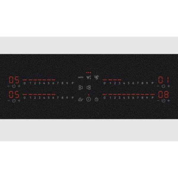 Õhupuhastiga pliidiplaat aeg, 4 x induktsioon, 80 cm, 585 m3/h, 71 db, lõigatud servad, matt must Õhupuhastiga pliidiplaat aeg, 4 x induktsioon, 80 cm, 585 m3/h, 71 db, lõigatud servad, matt must