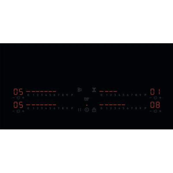 Pliidiplaat aeg, 4 x induktsioon, 60 cm, hob2hood, faasitud, must