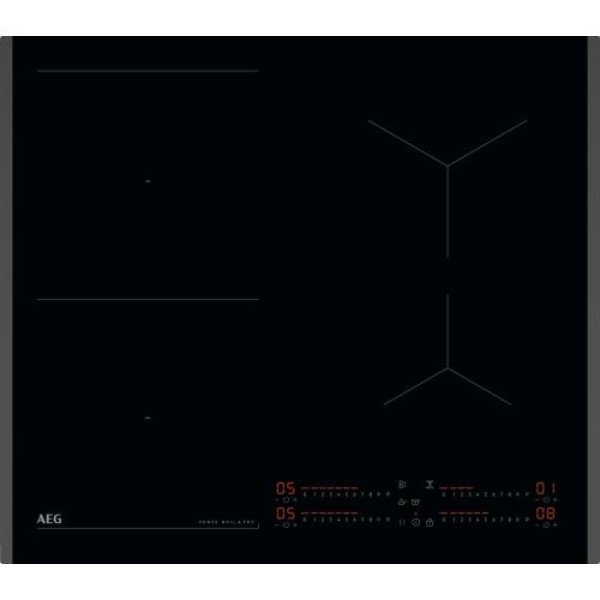 Pliidiplaat aeg, 4 x induktsioon, 60 cm, hob2hood, faasitud, must
