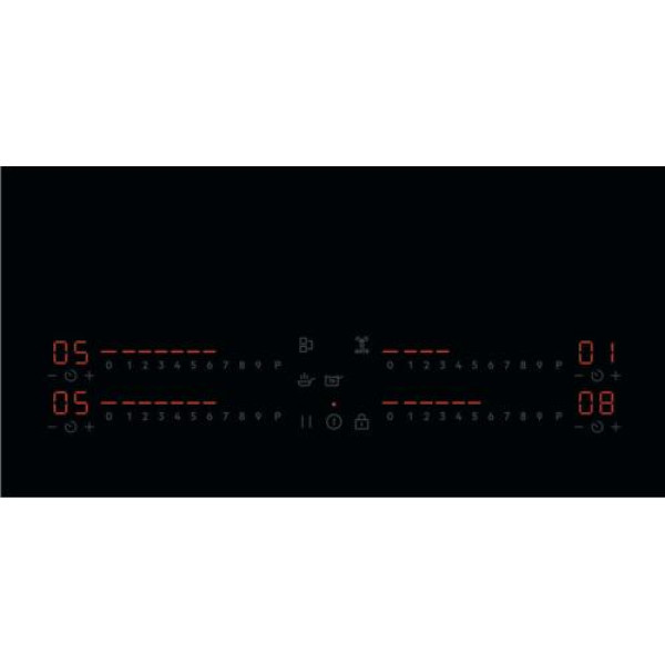 Pliidiplaat aeg, 4 x induktsioon, 60 cm, hob2hood, faasitud, must