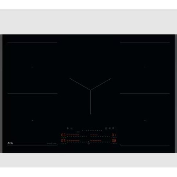 Pliidiplaat aeg, 5 x induktsioon, 80 cm, must, faasitud serv