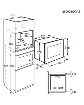 Mikrolaineahi aeg, integreeritav, 25 l, must/rv-teras, 1000/900 w-foto4